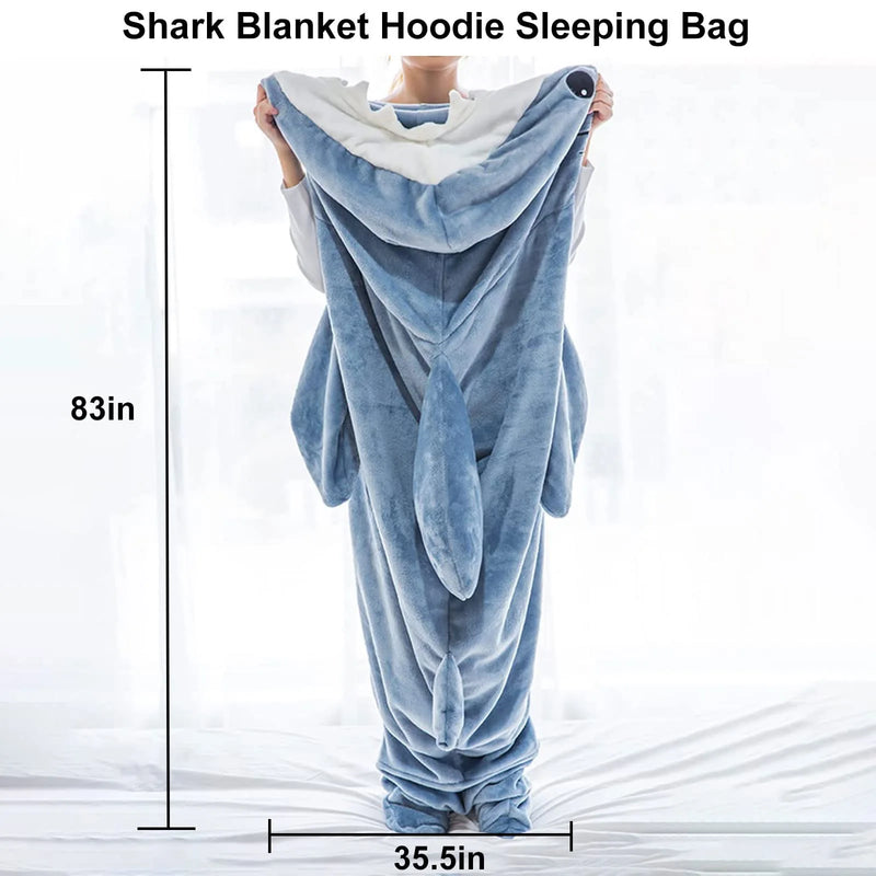 Fuzzy Shark Wearable Blanket