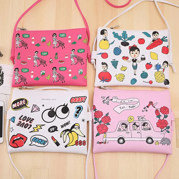 Fashion Cartoon Printed Mini Women's Bag