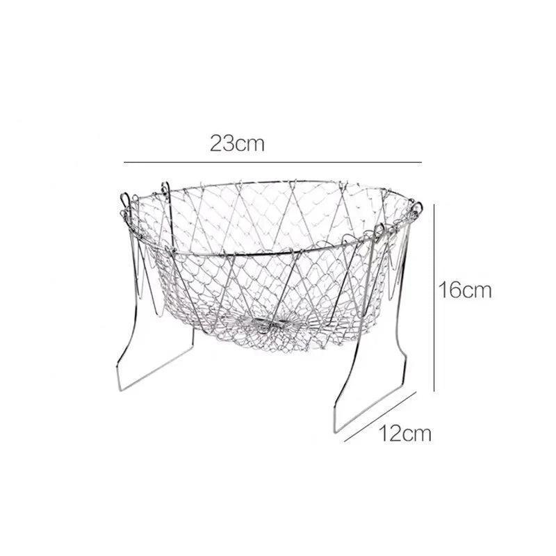 304 Stainless Steel Foldable Fryer Basket - The Next Door Neighbor 