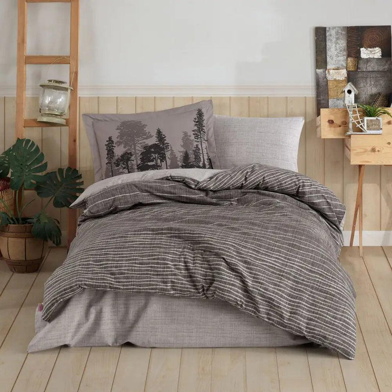 Hobby Tully Coffee - Poplin Studio Single Duvet Cover Set