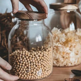 Large-Capacity Glass Jar with Wooden Lid - The Next Door Neighbor 