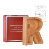 Letter Wooden Piggy Bank - The Next Door Neighbor 