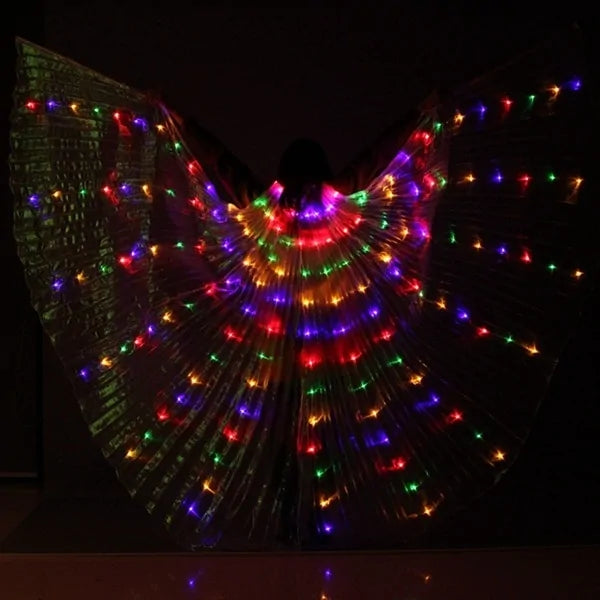 Kids LED Colorful Butterflies Wings With Telescopic Stick