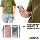 Cross Body Leather Wallet Phone Case - The Next Door Neighbor 