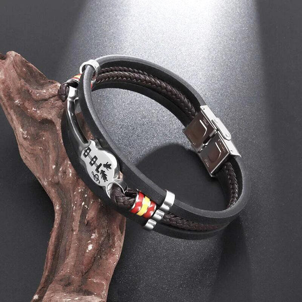 Classic Hand Woven Multi-Layered Leather Bracelet - The Next Door Neighbor 