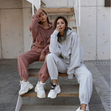 Women Warm Hoodie and Pants Set - The Next Door Neighbor 