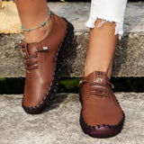 Platform Leather Lace Up Moccasins - The Next Door Neighbor 