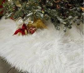 White Plush Christmas Tree Skirt - The Next Door Neighbor 