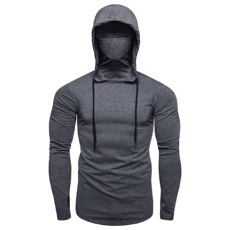 Men's Sports Running Fitness Hoodie with Mask