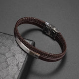 Classic Hand Woven Multi-Layered Leather Bracelet - The Next Door Neighbor 