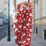 Christmas Print Drawstring Leggings