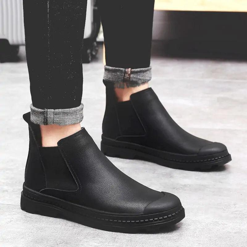 Leather Ankle Boots - The Next Door Neighbor 