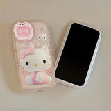 Hello Kitty Phone Case With Cover Mirror Holder - The Next Door Neighbor 