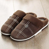 Suede Gingham Plush Winter Slippers - The Next Door Neighbor 