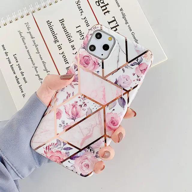 Geometric Pink Flower Case - The Next Door Neighbor 