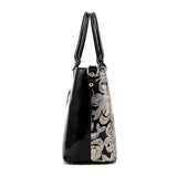 Luxury Sequin Embroidery Leather Handbag