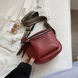 Vintage Leather Crossbody Shoulder Bag