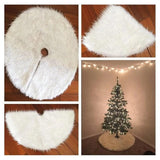 White Plush Christmas Tree Skirt - The Next Door Neighbor 