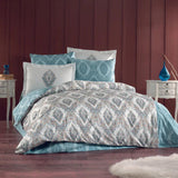 Hobby Retro Mint - Poplin Double Duvet Cover Set