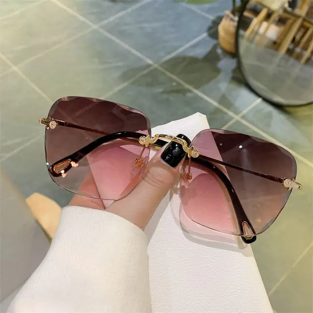 Vintage Clip Frameless Sunglasses