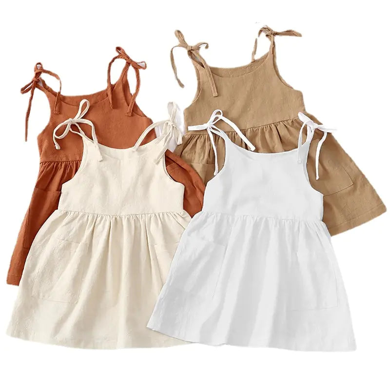 Sleeveless Cotton Toddler Girl Dress