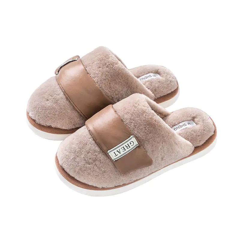 Velvet Warm Couple Slippers