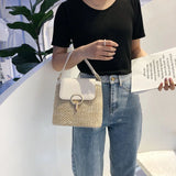 Straw Bucket Crossbody Bag