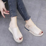 Casual Wedge Sandals - The Next Door Neighbor 