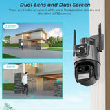 4k Resolution Camera Dual Lens and Screen Auto Tracking Camera