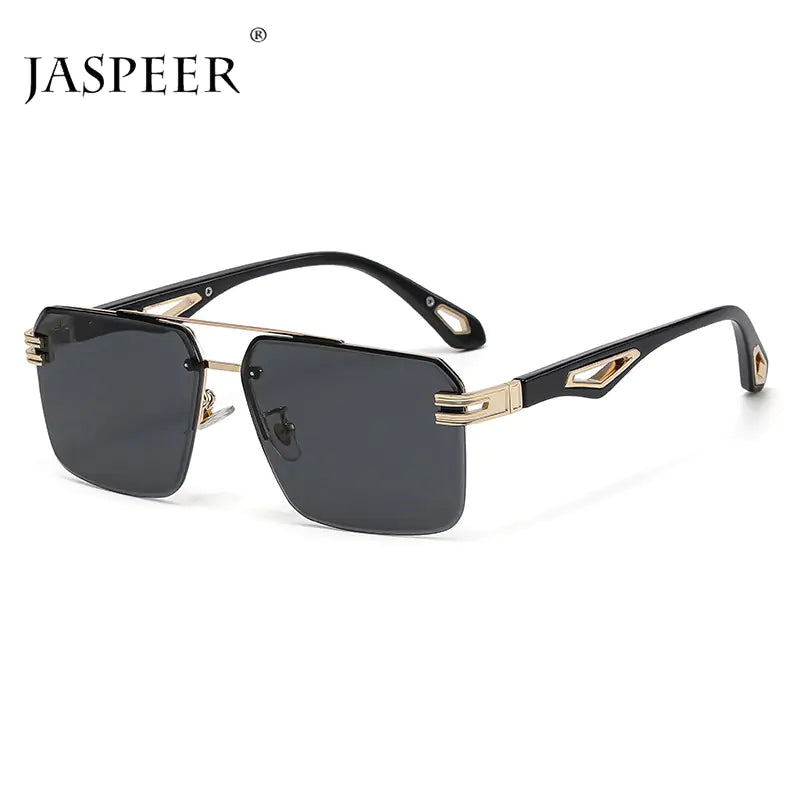 Oversized Rimless Rectangle Sunglasses - The Next Door Neighbor 