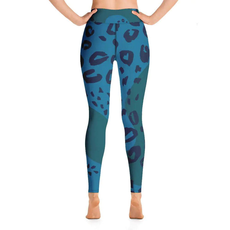 Tropical Seas Leopard Shark Yoga Leggings - The Next Door Neighbor 