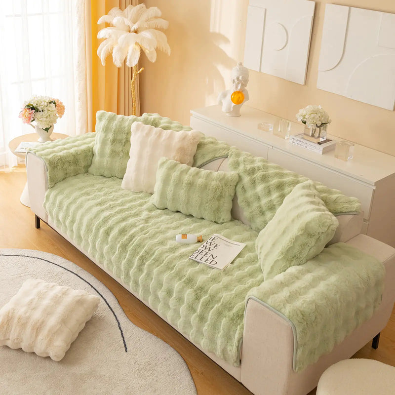 Super Soft Shaggy, Plush Sofa Cover - The Next Door Neighbor 