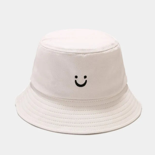 Embroidery Smile Face Expression Bucket Hat - The Next Door Neighbor 