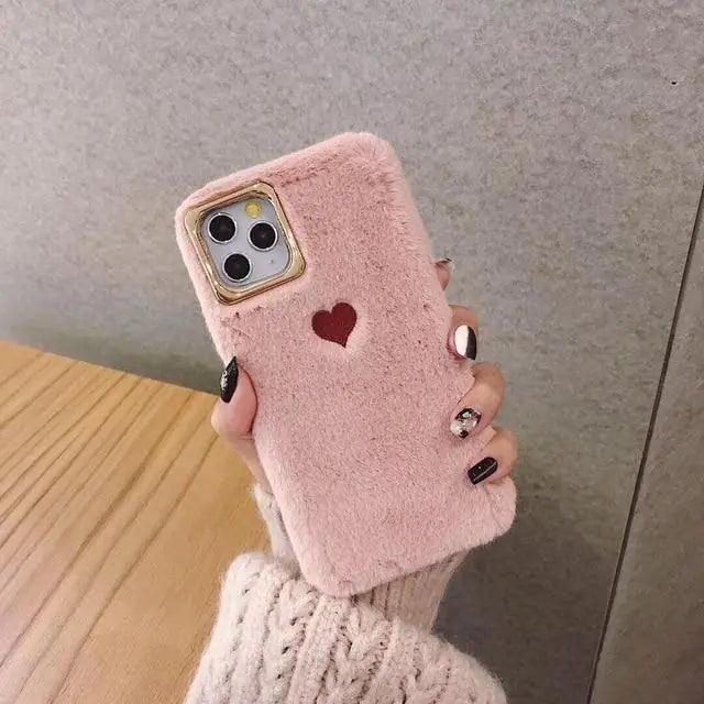 Cute Fluffy Heart Phone Case - The Next Door Neighbor 