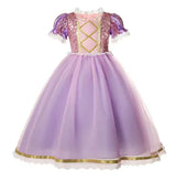 Disney Girls Princess Costume: Elsa, Anna, Jasmine, Rapunzel Dress for Kids