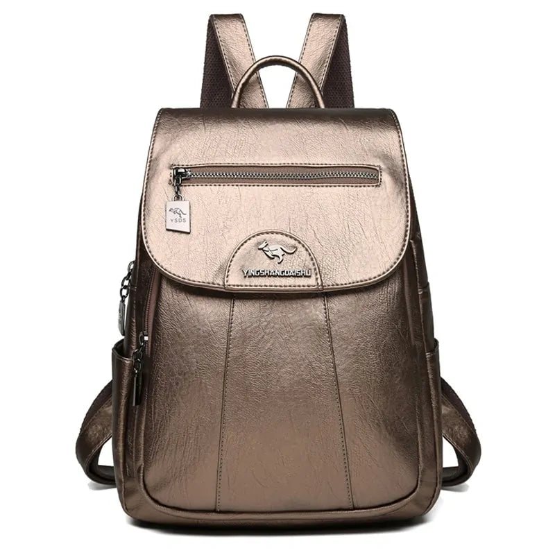 Vintage Charm Leather Backpack - The Next Door Neighbor 