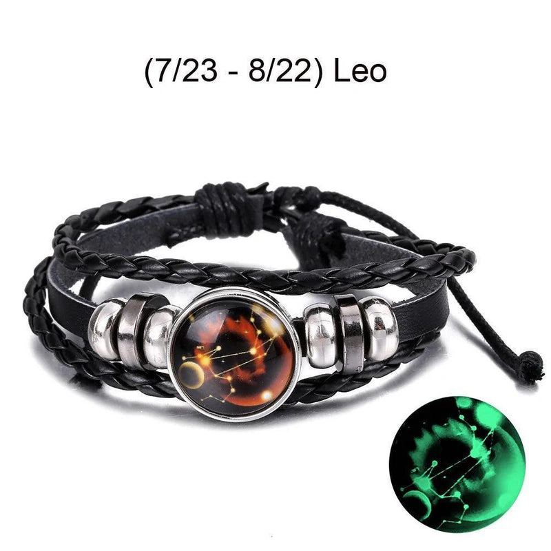 Zodiac Leather Bracelet - The Next Door Neighbor 