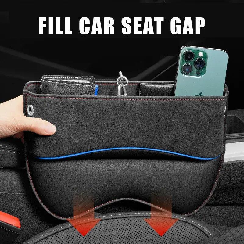 Suede Seat Side Storage Pocket