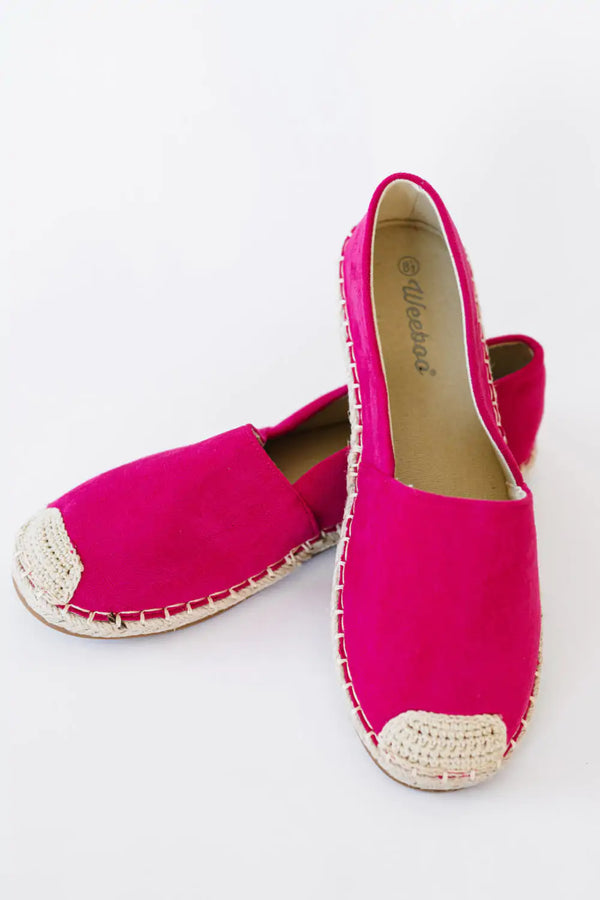 Casual Fuchsia Espadrille Shoes - The Next Door Neighbor 