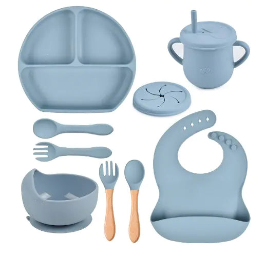 5Pcs/Set Silicone Children Tableware - The Next Door Neighbor 