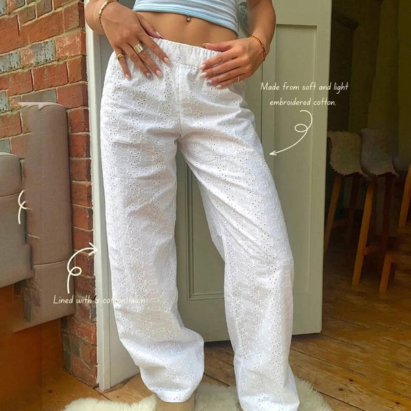 Low Waist Casual Striped Pants - The Next Door Neighbor 