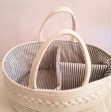 Compact Plastic Portable Storage Basket - White