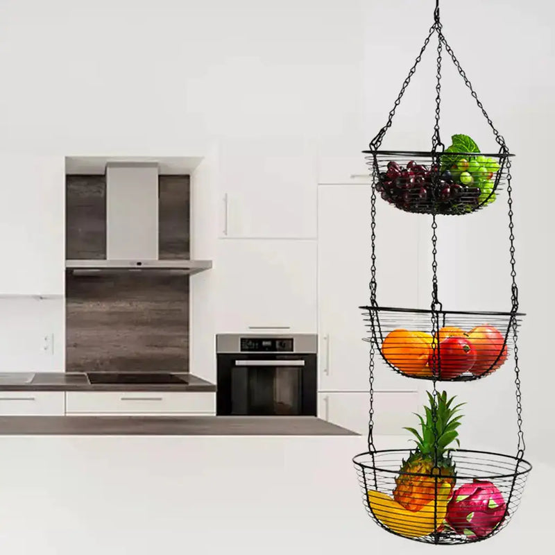 3-Tier Hanging Fruit Basket - The Next Door Neighbor 