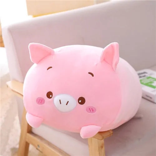 Cute Animal Plush Toy: Soft Cartoon Dinosaur, Pig, Cat, Bear, Panda, Hamster, Elephant Stuffed Doll (20-85cm)
