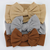 3Pcs Knit Baby Headband Bow Set