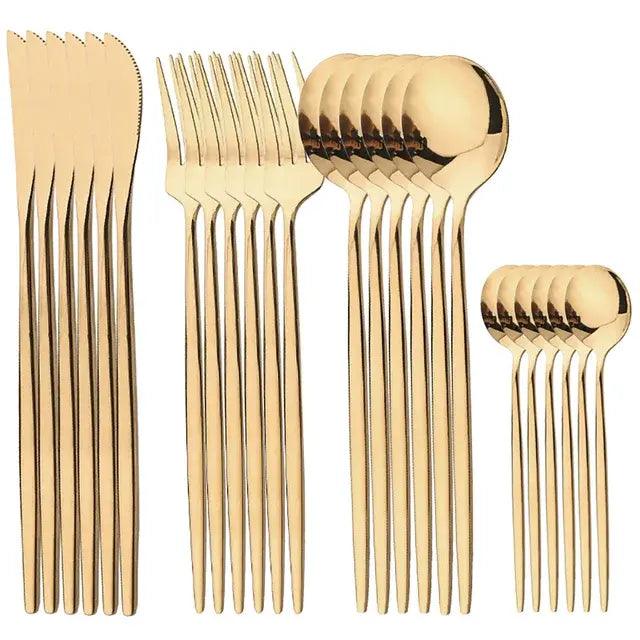 Golden Stainless Steel Cutlery Set