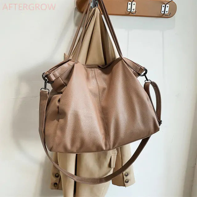 Soft Leather Shoulder Bag - The Next Door Neighbor 