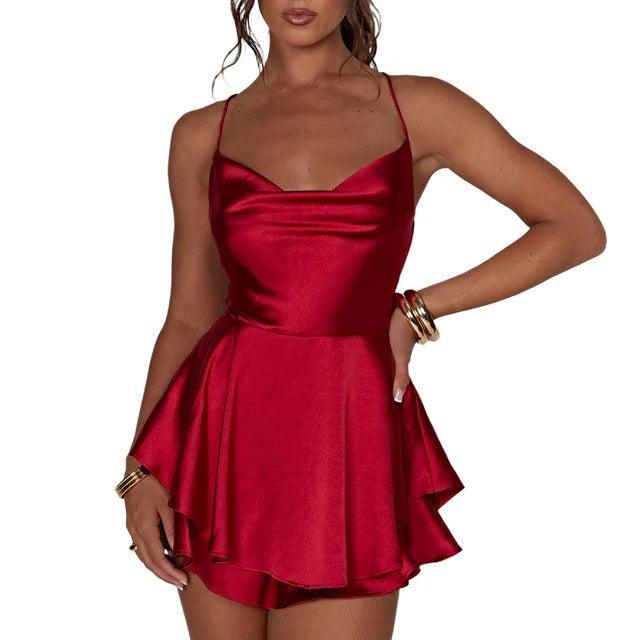 Cowl Neck Cami Mini Dress