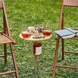 Mini Wood Foldable Round Picnic Table