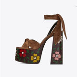 Butterfly-knot Platform Heels - The Next Door Neighbor 